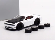 FW 1:64 White SRT Hellcat Muscle Coupe Sports Model Diecast Metal Car Limited