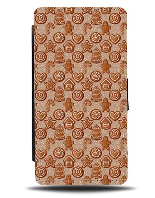 Lebkuchen Kekse Muster Flip Geldbörse Etui Lebkuchen Weihnachten Festlich DL35