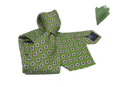 Hisdern Uomo Extra Long Controllare Cravatta Fazzoletto Cravatta e