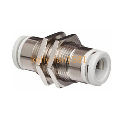 1PCS   KQ2E06-00NJ Nickel Plated Brass One-touch Fitting Bulkhead Union #W6*