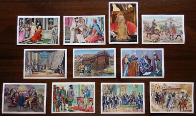 Kings Homann 1951 Kaisers Emperors 11 different cards EX paper