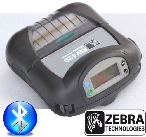 Zebra RW420 Mobile Printer With Batt + Bluetooth USB Label R4D-0UBA000E-00 - Zdjęcie 1 z 5