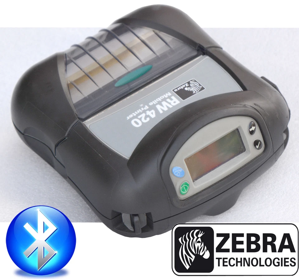 ZEBRA RW420 MOBILE DRUCKER MIT BATT+ BLUETOOTH USB LABELDRUCKER R4D-0UBA000E-00