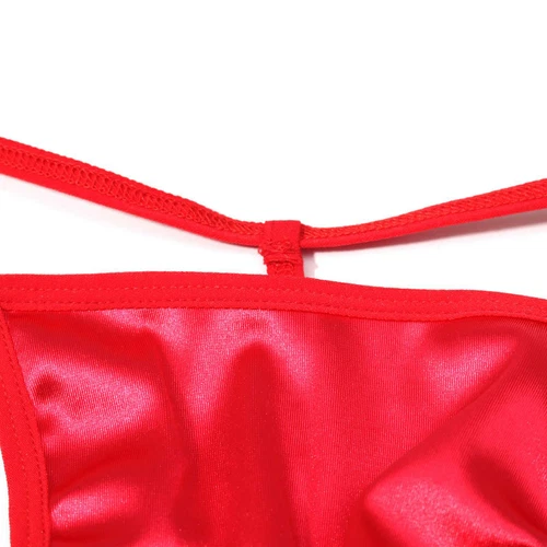 Mutandine uomo sexy perizoma T-back marsupio perizoma intimo raso di seta slip bikini - Foto 10 di 17