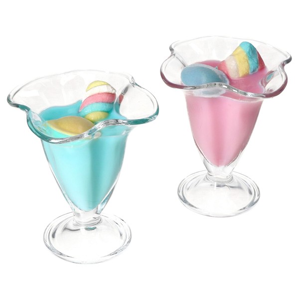 2X Cana Eisbecher Mit Fuß 150Ml Dessert-Schale FrüChte-Glas Cocktail BlüTen-Form-image