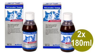 Alfavet ReConvales Energy 2x180ml Hochkalorisch Hunde & Katzen (119,17 EUR/l)