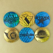 6 Plastic POG Kini Slammers NHL Hockey Authentic World Pog Federation WPF 1994