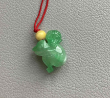 Jahr des Affen chinesisches Sternzeichen Feng Shui Jade Vintage hängend Glücksbringer
