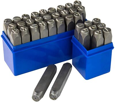 Timbri Lettere Ferro SET PUNZONI ALFANUMERICI 36pz Da 6mm - LETTERE E NUMERI Punzonatura Marcatura EUR 13,75 - IT Punzoni Lettere - Foto 4