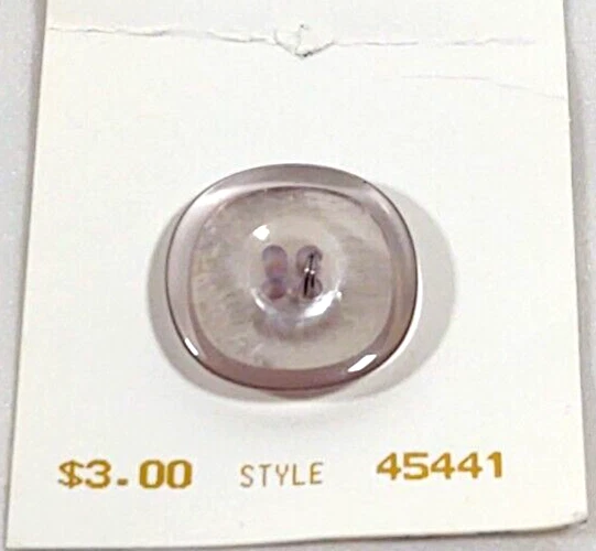 La Mode Clear Purple Button Style 45441 Iridescent Single Button 7/8" 22mm NOS - Image 3 of 3