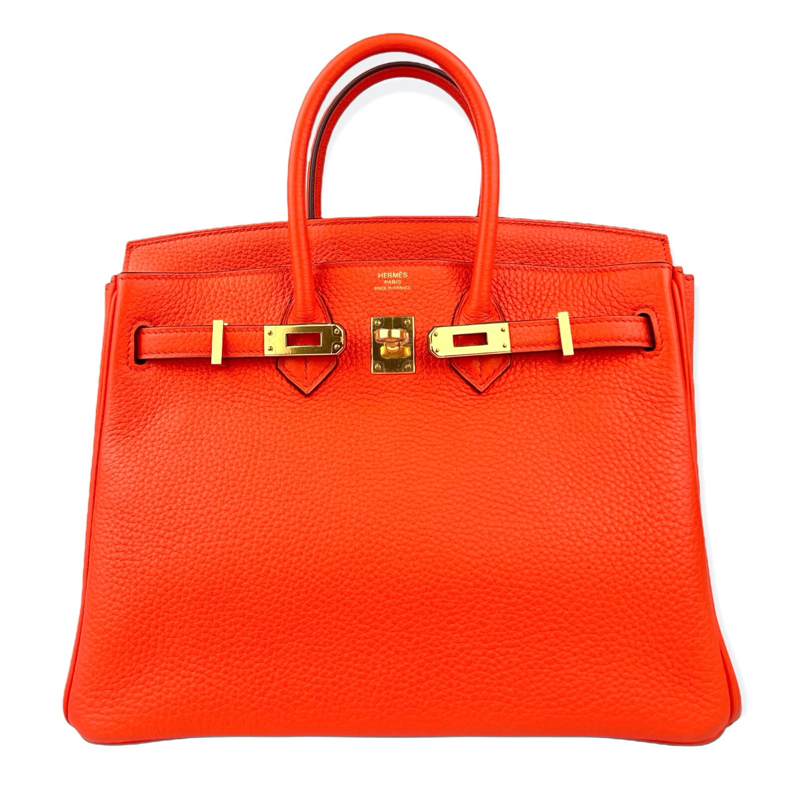 Hermes Birkin 25 Poppy Orange Togo Handbag Bag Gold Hardware 2018