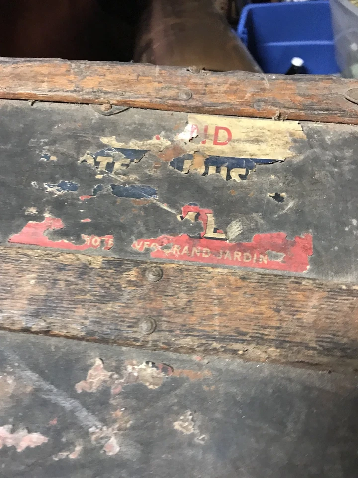 Antiguo baúl de viaje Empire Circa 1880 Crouch & Fitzgerald Nueva York Foto 3 de 4