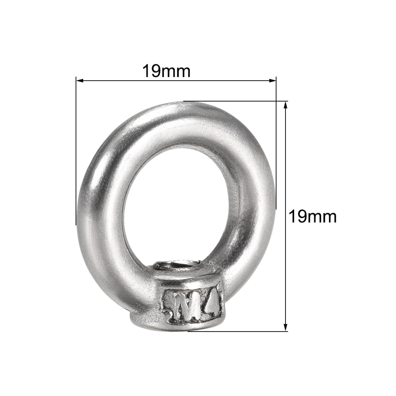 Œil écrou 15kg Charge maximale 29X35mm M10 Anneau de filetage