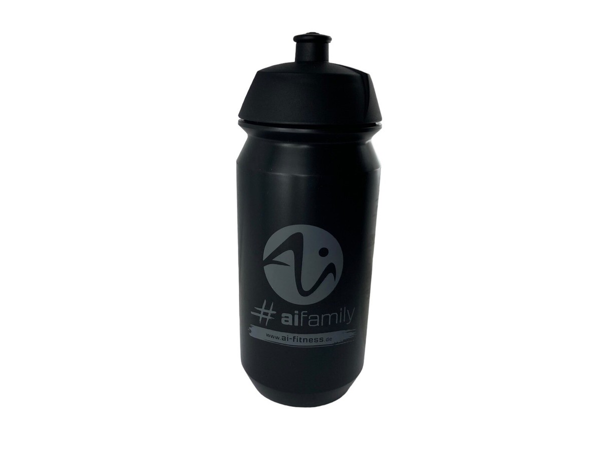 💧 AI Fitness Trinkflasche | #aifamily | Schwarz | Made in the Netherlands