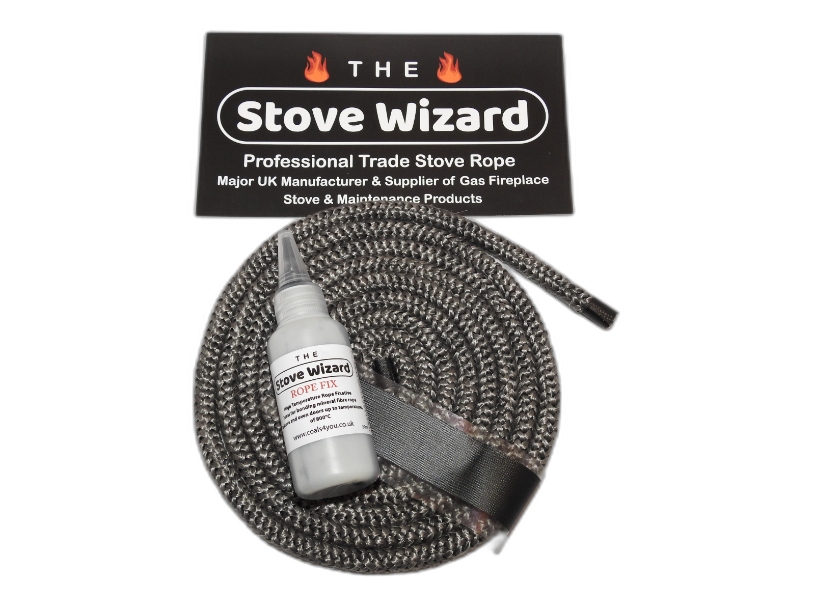 Stove Seal Rope Wood Burning Doors Flue Pipe Multi Fuel Log Coal