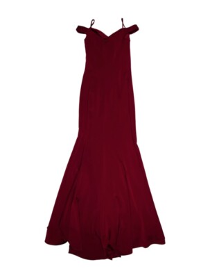 Terani Couture Evening Gown burgundy wine red xs/s formal dress wedding |  eBay