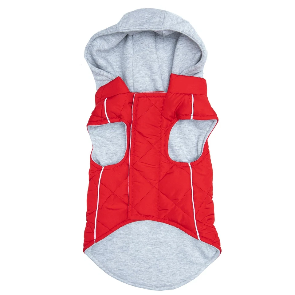 Dog Coat with Hoodie - Red - Doggie Design - Image 3 of 3