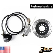 For ATV Go Cart Kart Rear Hydraulic Brake Master Caliper Assembly Disc Rotor Kit
