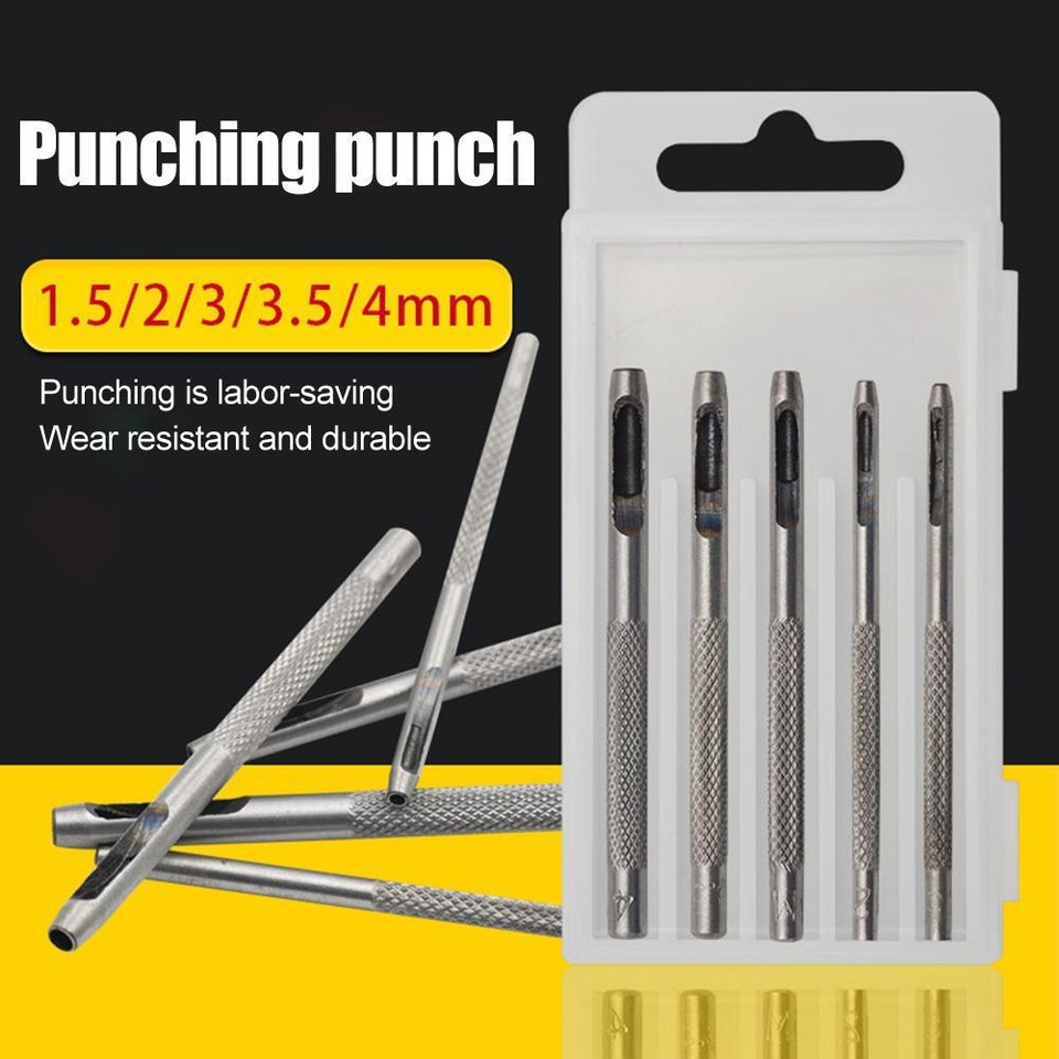 5 5pcs Round Hollow Punch 1.54mm Leather Hollow Punch for Canvas