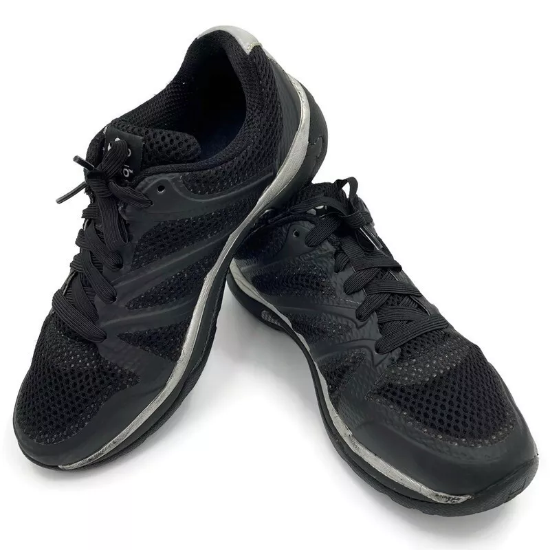Abeo Aero Adria Black Vibram Walking Shoes Womens 7.5 Wide Mesh Lace Up 3552