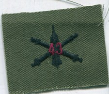 USA: Laufbahnabzeichen auf oliv:43th Air Defence  1 St&uuml;ck (84)