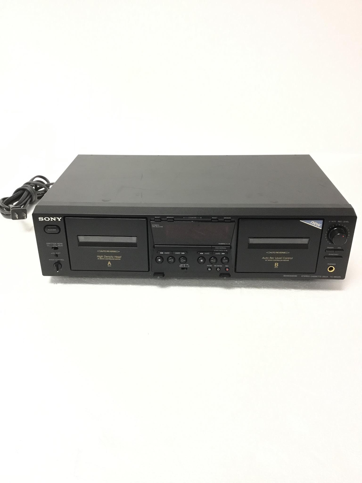 Sony TCWE475 Dual Cassette Deck Tape Recorder Dubbing HiFi Stereo, no