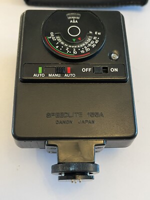 Canon AE-1 一眼レフカメラ レンズ付き Speedlite 155A Vtg Canon Camera Speedlite 155A Flash Plug-in Flash AE-1 Tested