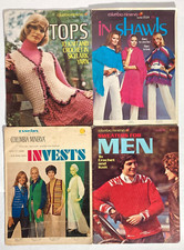 VTG 1960s-1970s Lot 4 Columbia-Minerva Crochet Knit Pattern Instruction Booklets