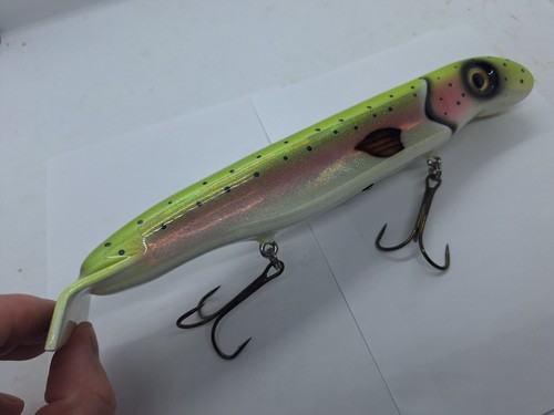 10" Pandemic Baits Dive Rise Holo Rainbow Trout Jerkbait Crankbait Musky Lure - Bild 6 von 7