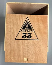 Asylum Thirty Three 33 XXXIII 70x6 Dovetail Cigar Box Slide Lid 6.5”x5.5”x5.75”