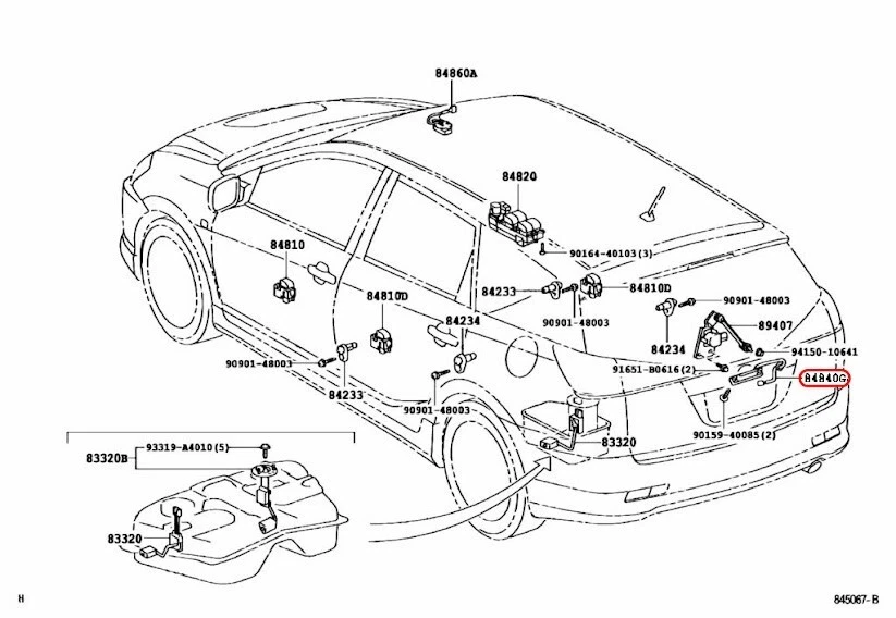Interruptor abridor maletero puerta trasera genuino Toyota Lexus SCION 84840-21010 EP OEM Foto 3 de 4