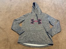 Women Under Armour Storm Gray Marl Loose Coldgear Hoodie Sweatshirt Small