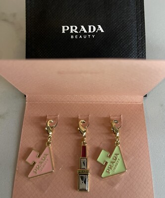 Prada Charm 3 Set Original Pradoxe Bottle Lip Customer Novelty Zip