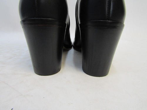 Halogen Size 11 M Black Leather Zip Ankle Fashion Boots Bootie - Picture 8 of 12