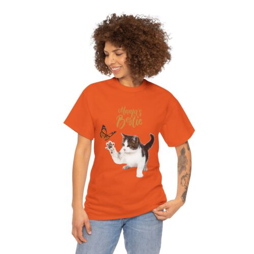 Mama's Bestie: Playful Cat and Butterfly, Mom and Cat Best Gift Funny T-Shirt - Picture 47 of 131