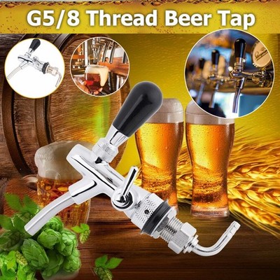Bier Zapfhahn Draft Keg Hahn Edelstahl G5/8 Entwurf Shank Hausbar+Schaumtaste DE