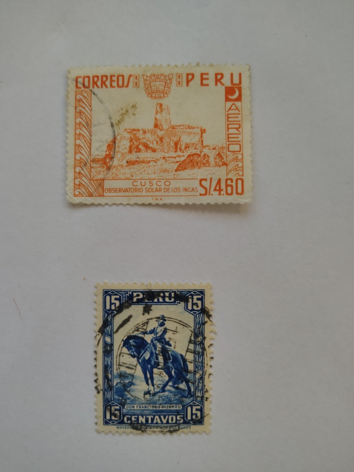 peru stamps, 2 postage stamps, 1960s, 1970s