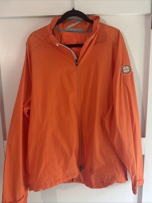 Zero Restriction XL Tour Series Full Zip Jacket Windbreaker Orange PGA Golf Club