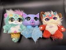 Lot of 3 Moose Magic Mixies Plush Toys Figures Color Surprise Gem Untested AS IS