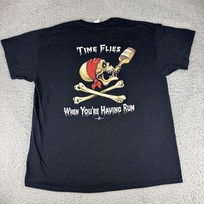 Vintage 2004 Time Flies When You re Having Rum Catalina Island Pirate T Shirt Xl
