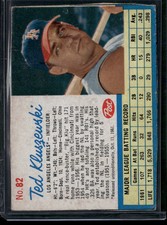 1962 Cereal TED KLUSZEWSKI #82 Light Scratch (VG)