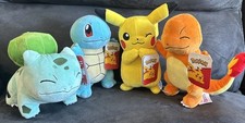 Nuevo Pokemon Peluches Pikachu, Charmander, Squirtle & Bulbasaur 8 Pulgadas