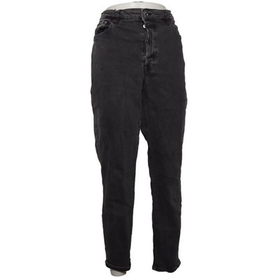 H&M, Jeans, Größe: 42, Mom Jeans, Grau, Baumwolle/Elasthan, Einfarbig #dmT