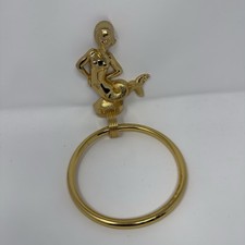 HALLMACK Vintage Gold Tone Mermaid Hand Towel...