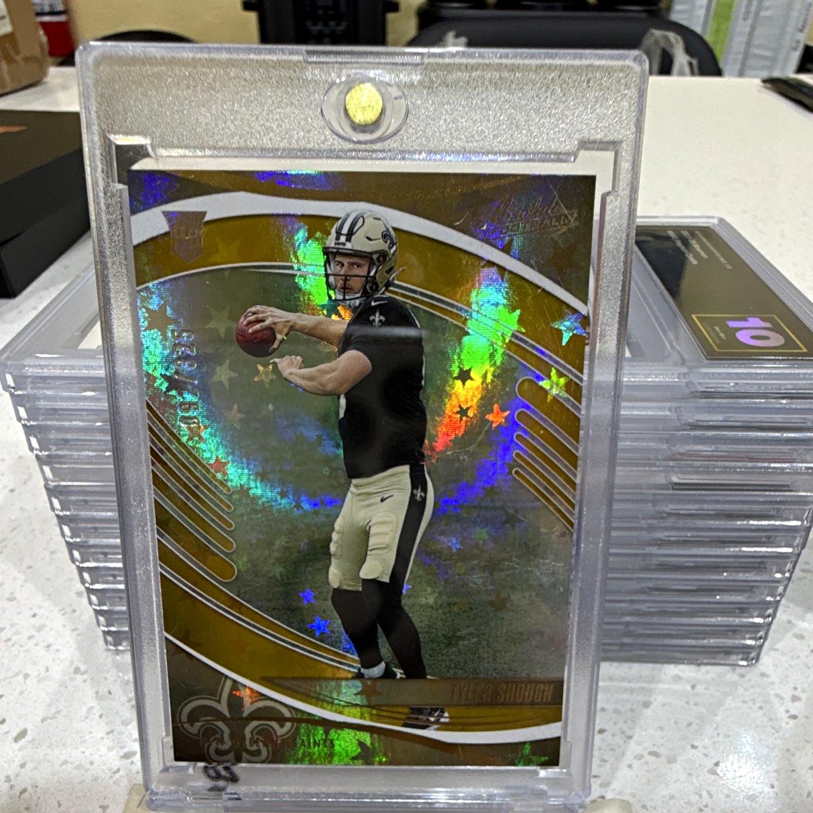 Panini 2025 Absolute Rookies Tyler Shough #194 Gold Stars /325 Saints RC