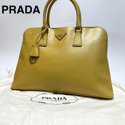 Excellent Condition with Dust Bag PRADA Triangle Logo Saffiano Promenade Hand Fr