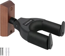 EASTROCK Guitar Wall Mount Locking, Hardwood Guitar Hanger Wall Mount Auto Lock,