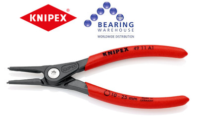 KNIPEX 49 11 A1 Präzisions-Sicherungsringzange für Außenringe 10 mm - 25 mm