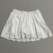 Alo Yoga Grand Slam Tennis Skirt White Pleated Athletic Skort Womens Small S