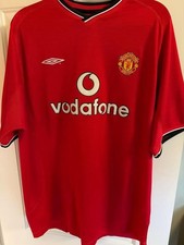 ⚽️Manchester United 2000-02 Home Shirt Vodafone XL MINT Vintage Jersey Authentic
